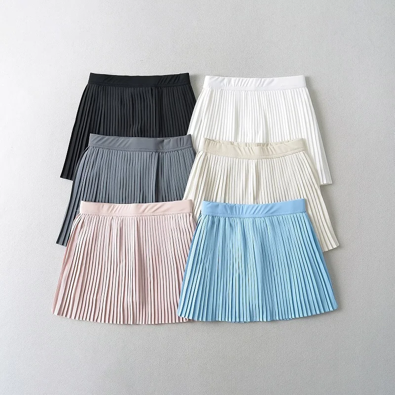 high quality pleated high waist tennis skirt fashion quick dry mini skirt women outdoor sports anti-exposure A-line skirt y2k