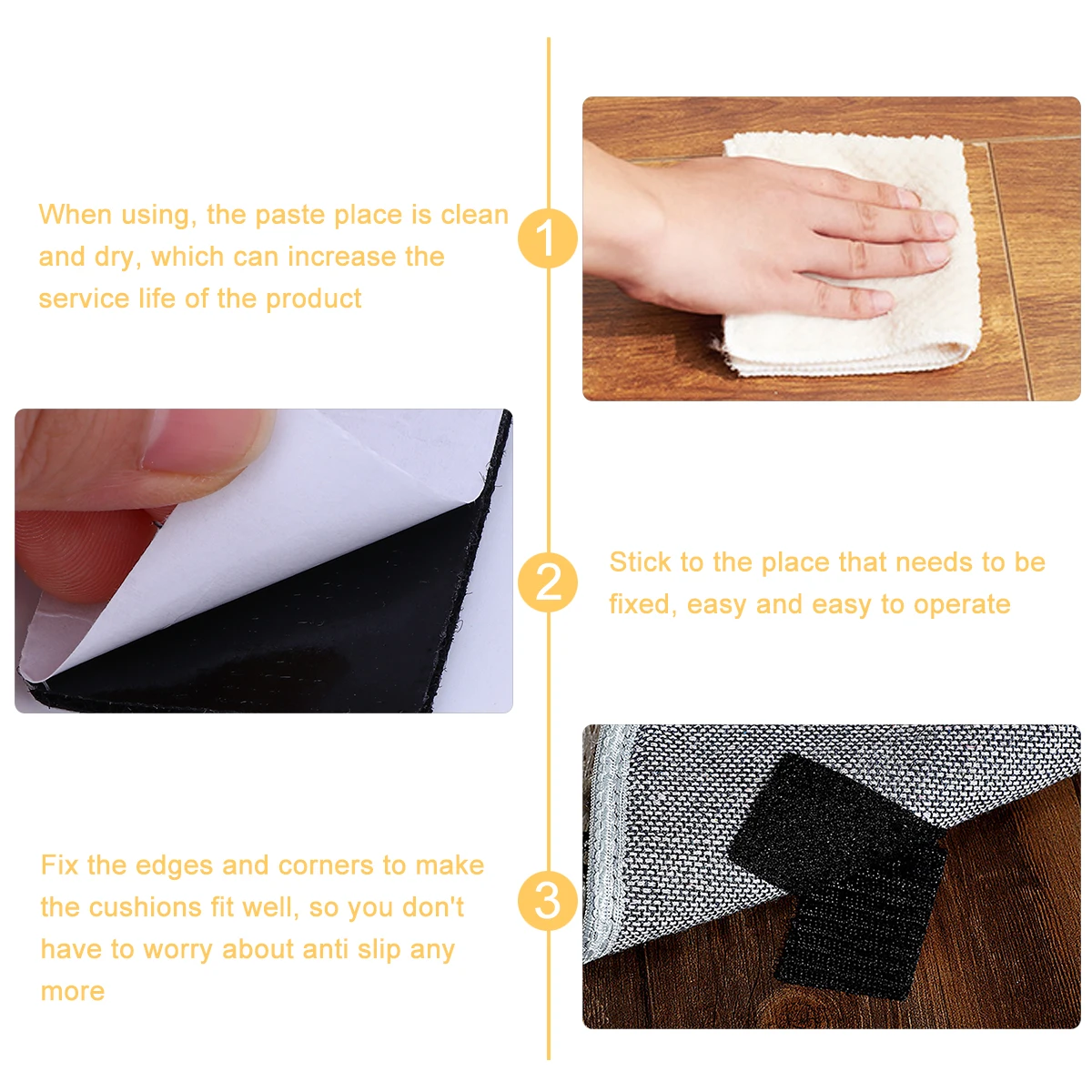 50 قطعة السجاد نونسليب التصحيح هوك حلقة لاصق البساط تثبيت التصحيح المضادة للانزلاق للأرضيات بلاط الخشب الصلب