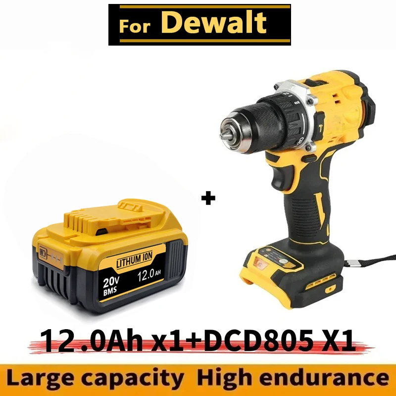 Nieuwe krachtige accu voor DEWALT 20v/60V batterijen DCB200 DCB205 DCB206 * accugereedschap 18V batterij 3AH 8AH 12AH 18AH accu's DCD805