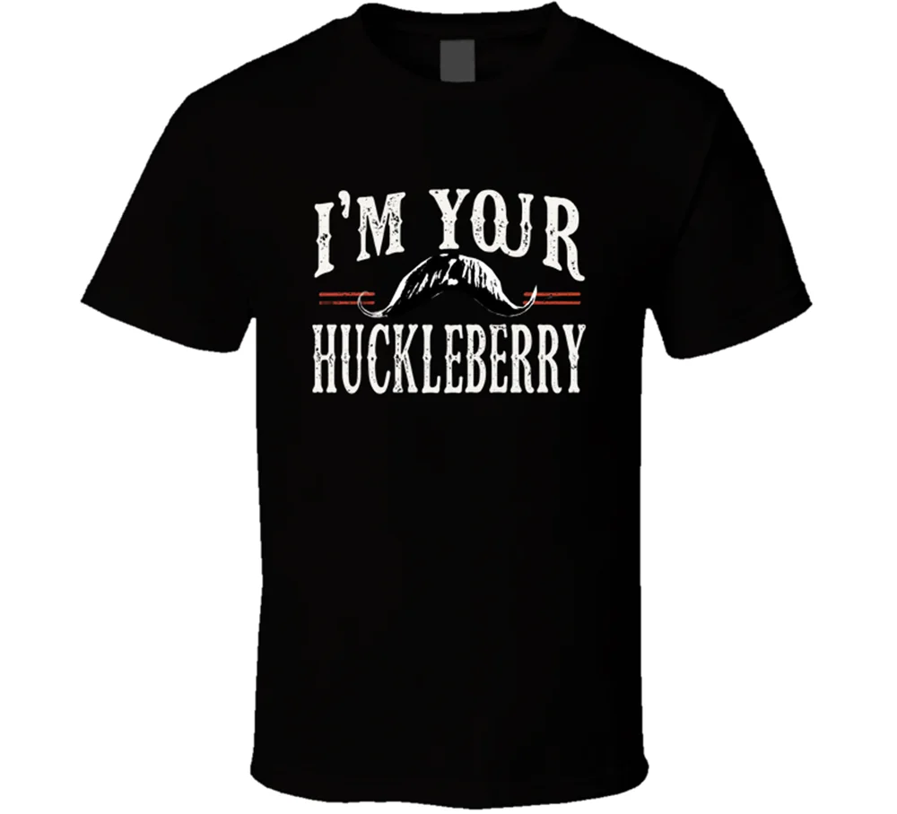 I'm Your Huckleberry, Mustache Cowboy Gun Holliday Retro Movie T Shirt Tee New