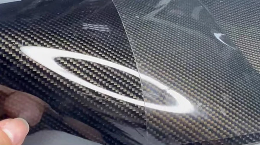 9D Carbon Faser Auto Aufkleber Selbstklebende Glänzend Schwarz Vinyl Wrap Film Anti-Scratch Auto Dekoration Aufkleber für Autos zubehör – Detail 11