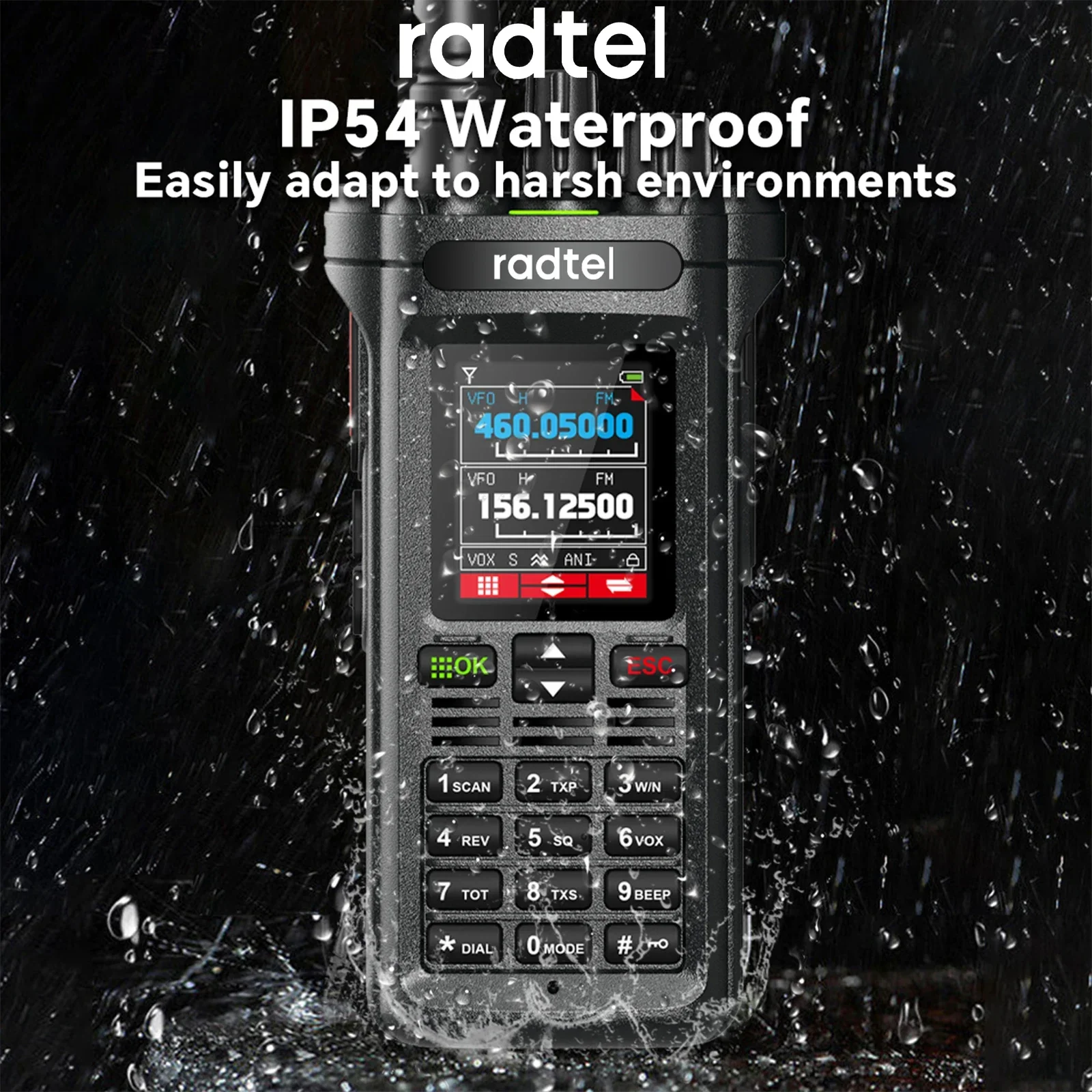 Radtel RT-751 듀얼 밴드 워키토키, 아마추어 햄 라디오, 199CH HT USB-C 배터리, NOAA FM AM 양방향 라디오, 10W 에어 밴드