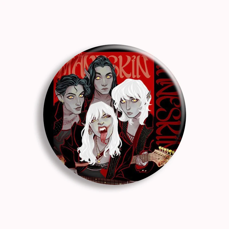 Italian Bands Cool Maneskin Button Pin Rock Ban Aesthetic Brooch Badge Backpack Accessory Decor Fans Collect Friends Gifts