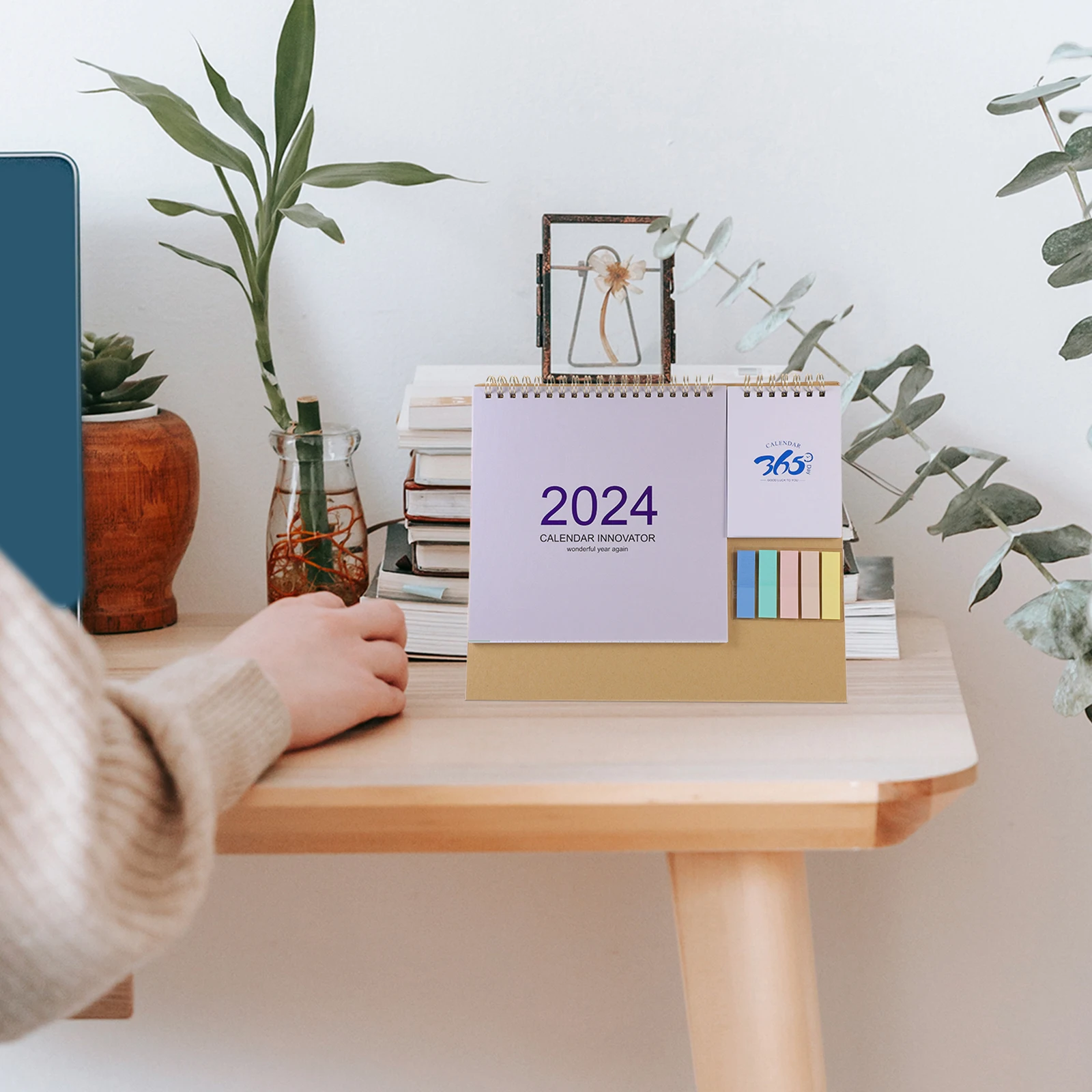 

Desktop Flip Standing Desk 2024 Office Supply Decorative Paper Office Desktop Home Desk Minimalist Countdown Memo Notes Calendar