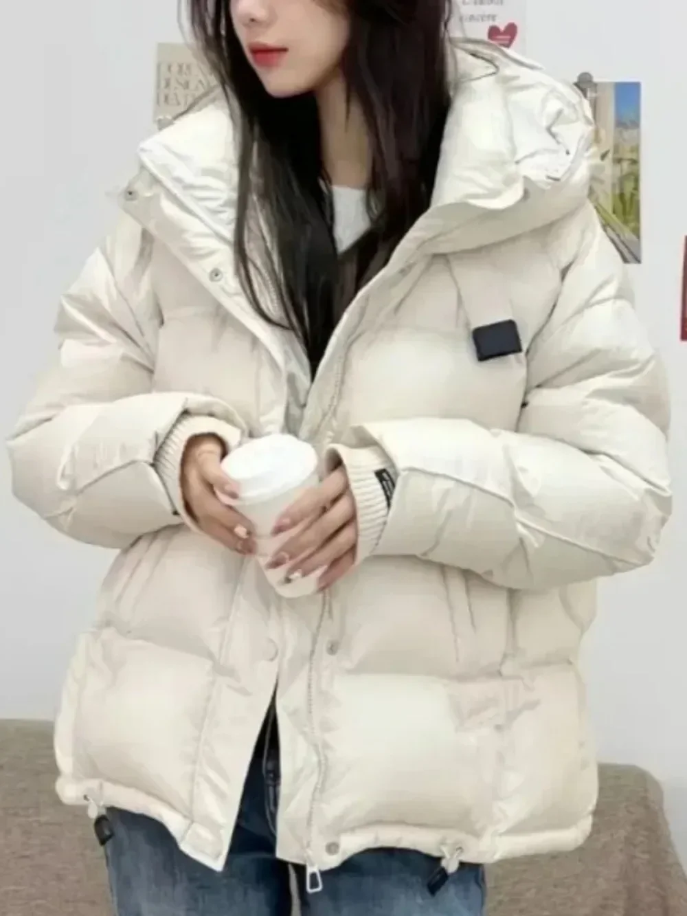 2025 nouveau hiver femme décontracté polyvalent vêtements d'extérieur femmes à capuche doudoune 90% duvet de canard blanc épaissi veste courte