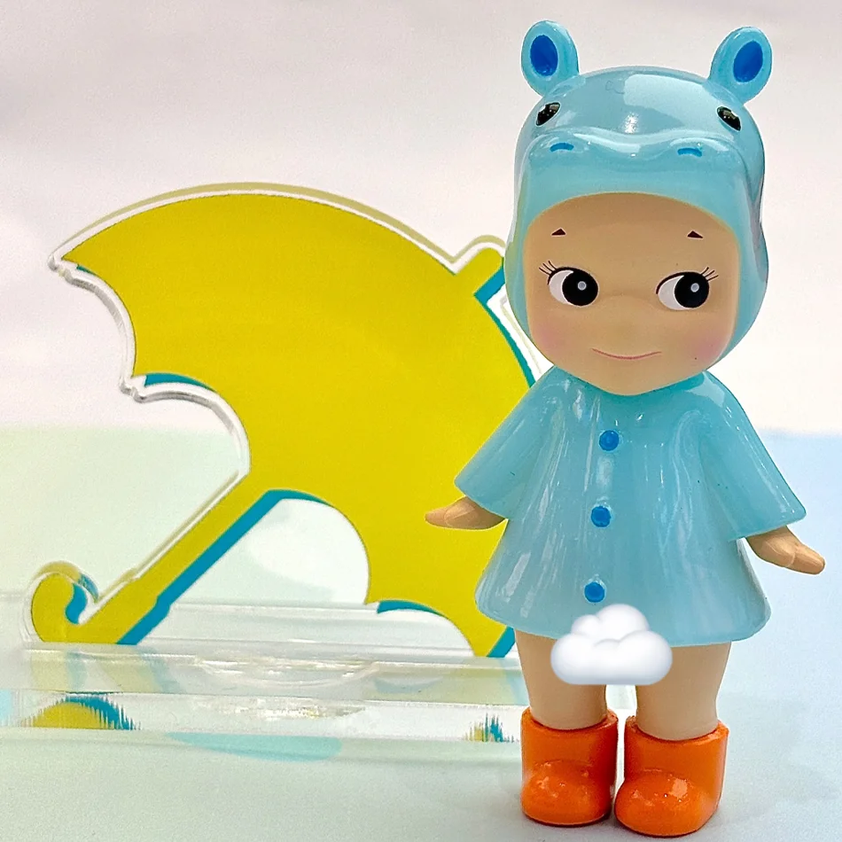 Mini-Figur „Ich liebe Regentage“-Serie, stilvolle Figur, Schreibtischdekoration, kreatives Geschenk, Sammlerstück – Detail 4