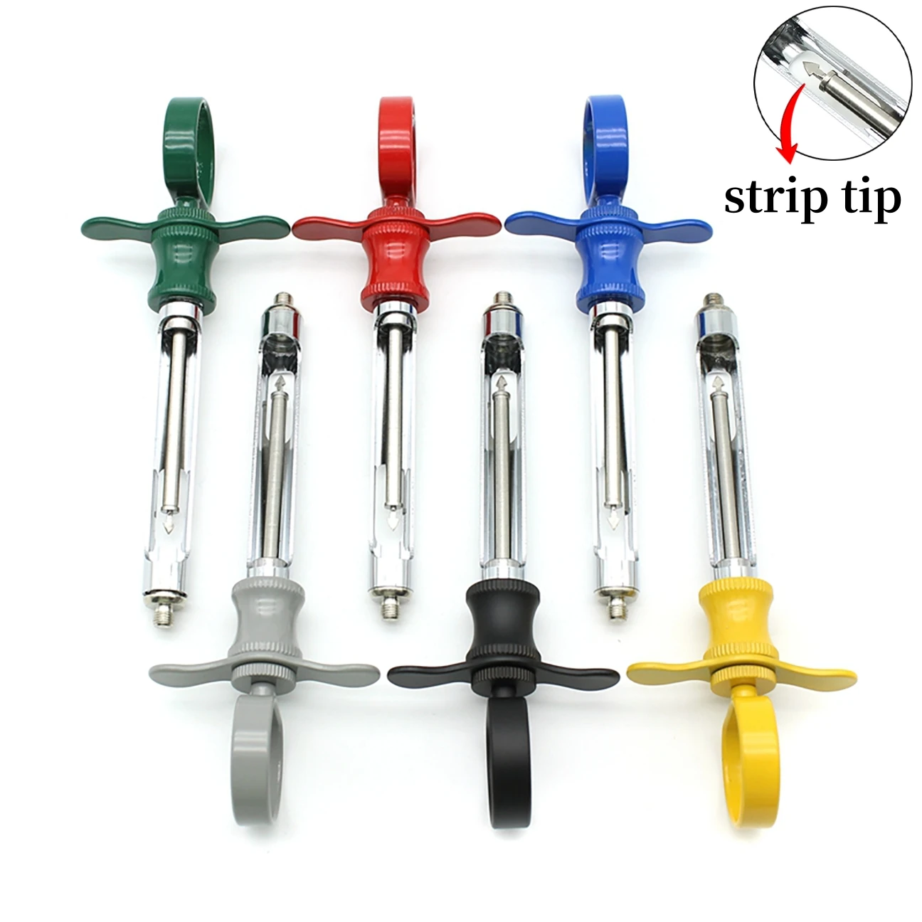 1 pz dentale siringa in acciaio inox anestesia siringa aspirante dentista iniettore strumento odontoiatria strumento chirurgico 6 colori