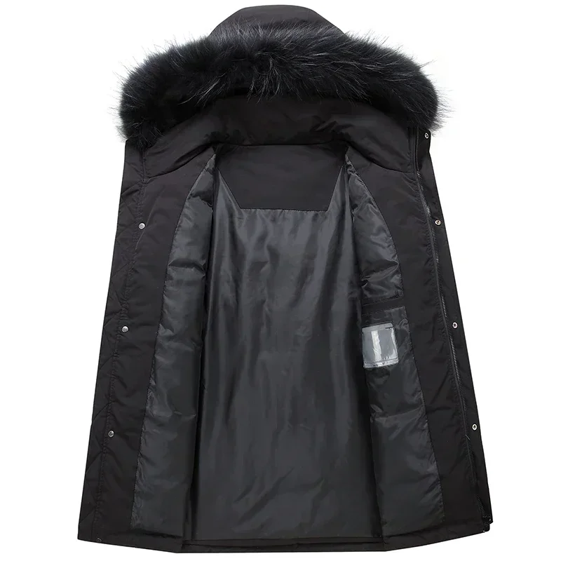 Down Jacket Men's Disassembly Hair Collar Winter Jackets, Cold and Wind Prevention and Cold Prevention Men's New Jacket