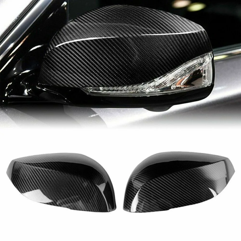 

Fit 2014-2019 INFINITI Q70 Real Carbon Fiber Side View Mirror Cover Caps 2Pcs United States