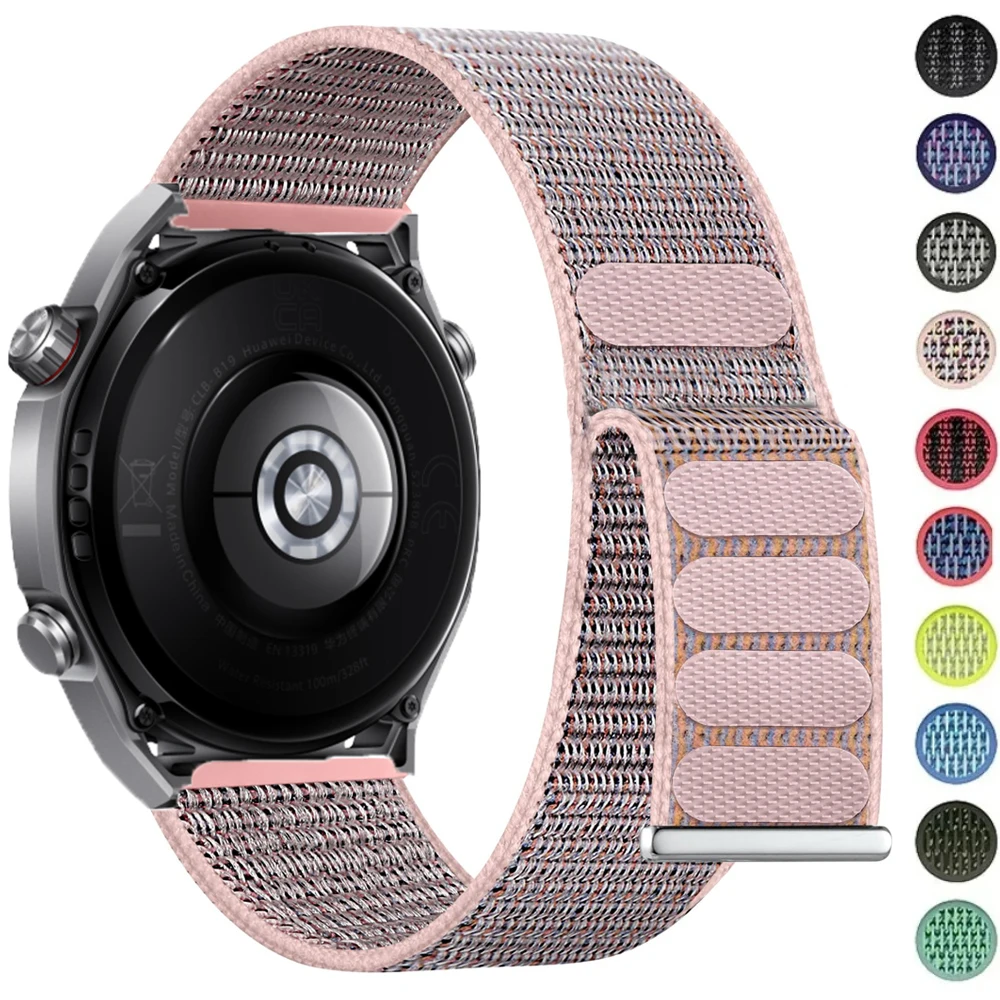 20mm 22mm strap For Samsung Galaxy watch 6/5/4/pro/6 Classic/Active2 sport nylon loop Bracelet Huawei watch GT 4-3-pro-2-2e Band