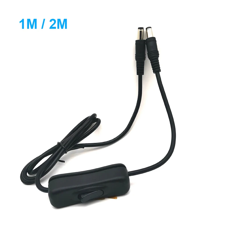 5V 12V 24V 36V DC Power Cord 5.5*2.1mm Male to male DC Power Adapter cable with switch support 3A cctv cables