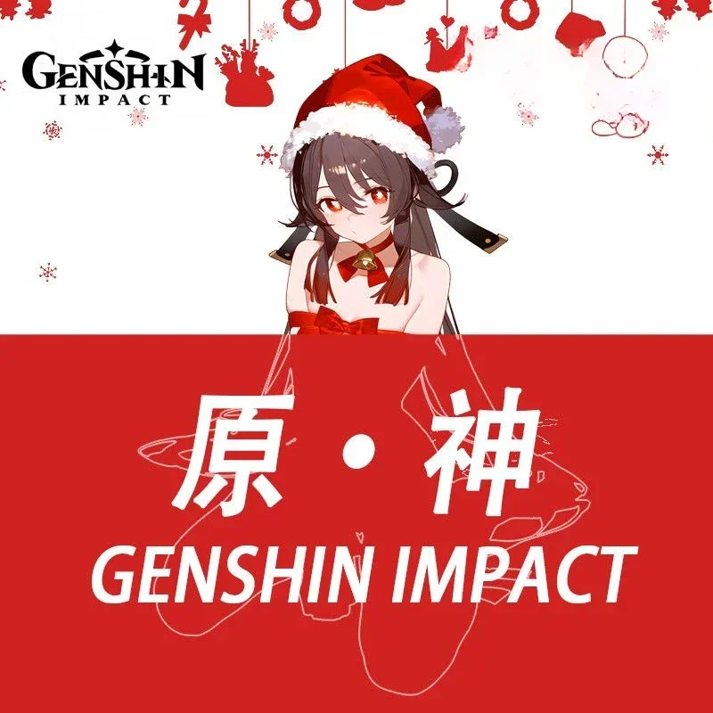 Genshin Impact Acrylic Stand Figure Furina Hu Tao Anime Peripheral Creative Christmas Series Two-sided Acrylic Desktop Ornament