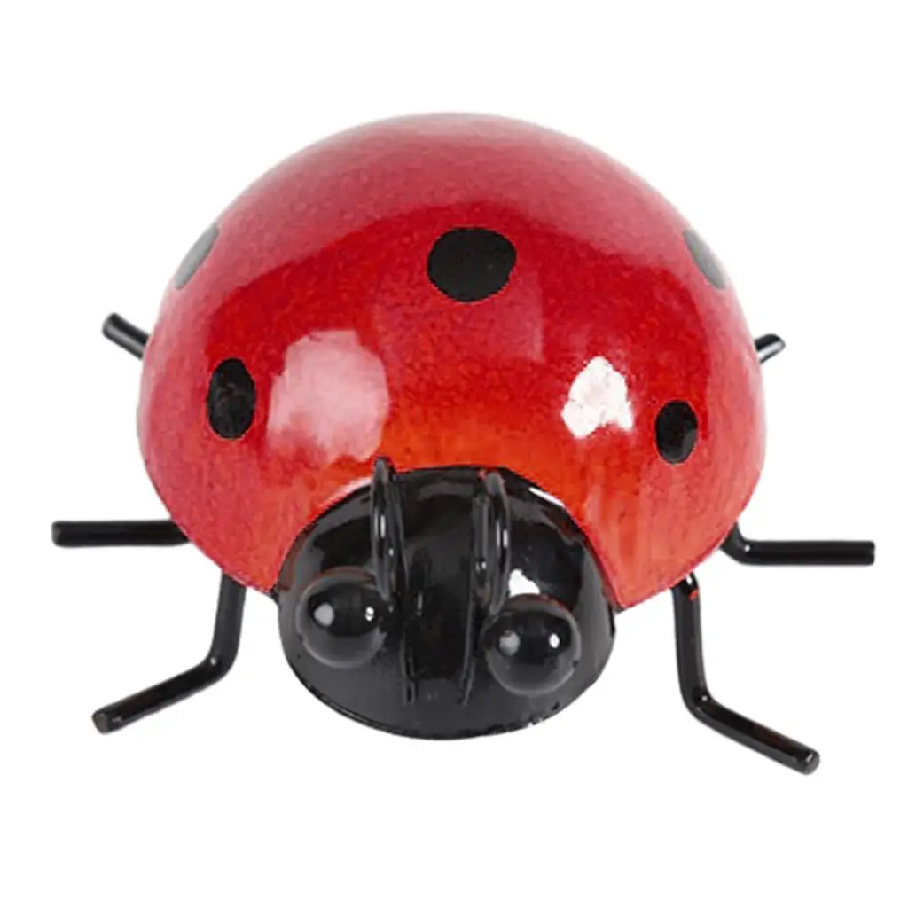 Metal Garden Wall Art Decorative Cute Ladybugs Outdoor Wall Sculpture