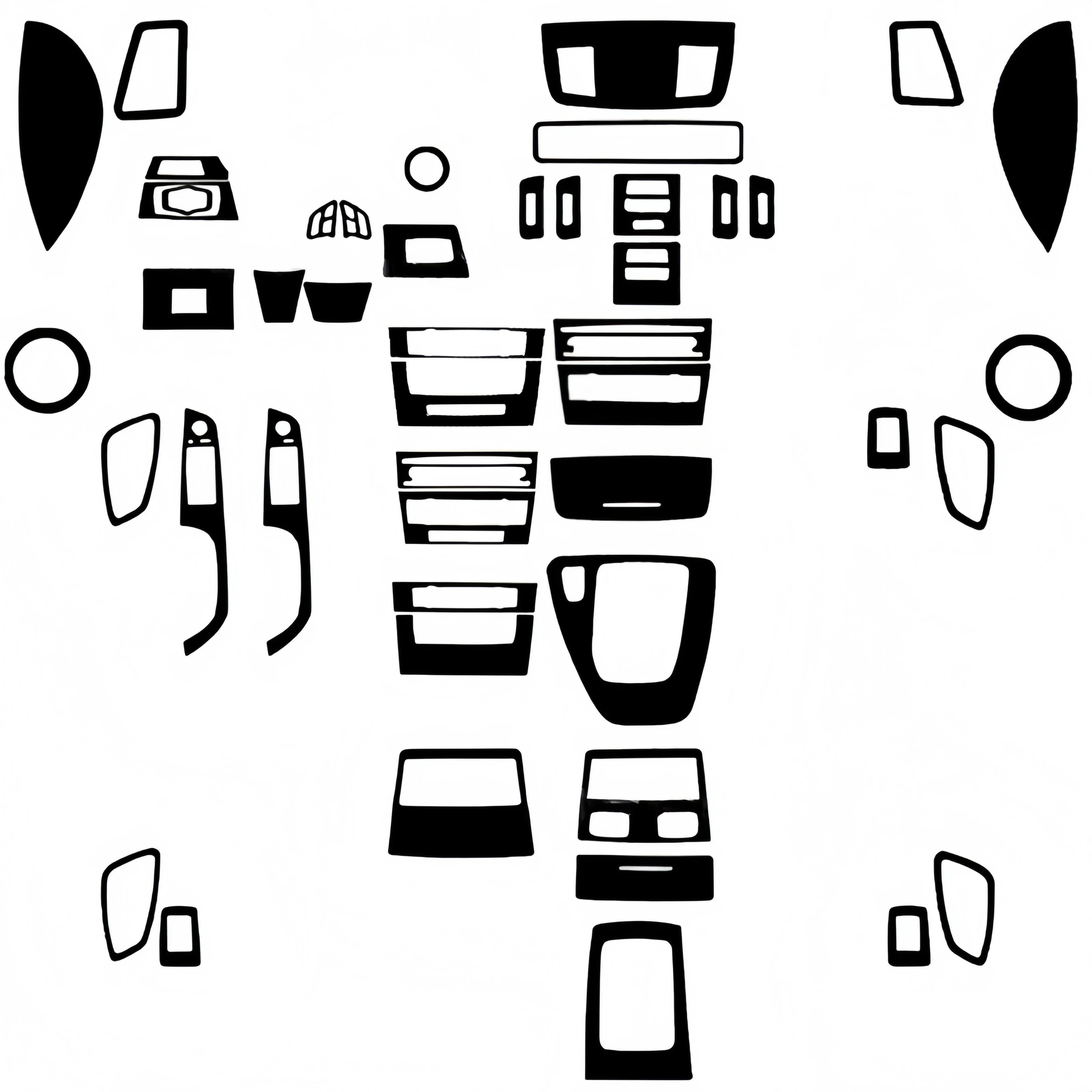 

For BMW E90 2005-2012 Piano Black Car Gear Shift Air Conditioner Outlet Dashboard CD Panel Trim Cover Decor Stickers Accessories