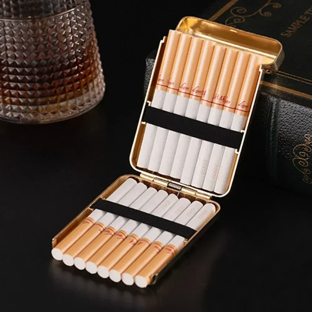 Nostalgic Carved Metal Cigarette Storage Box, Sturdy and Resistant To Falling, 3-open Cigarette Box, Retro Men\'s Gadgets