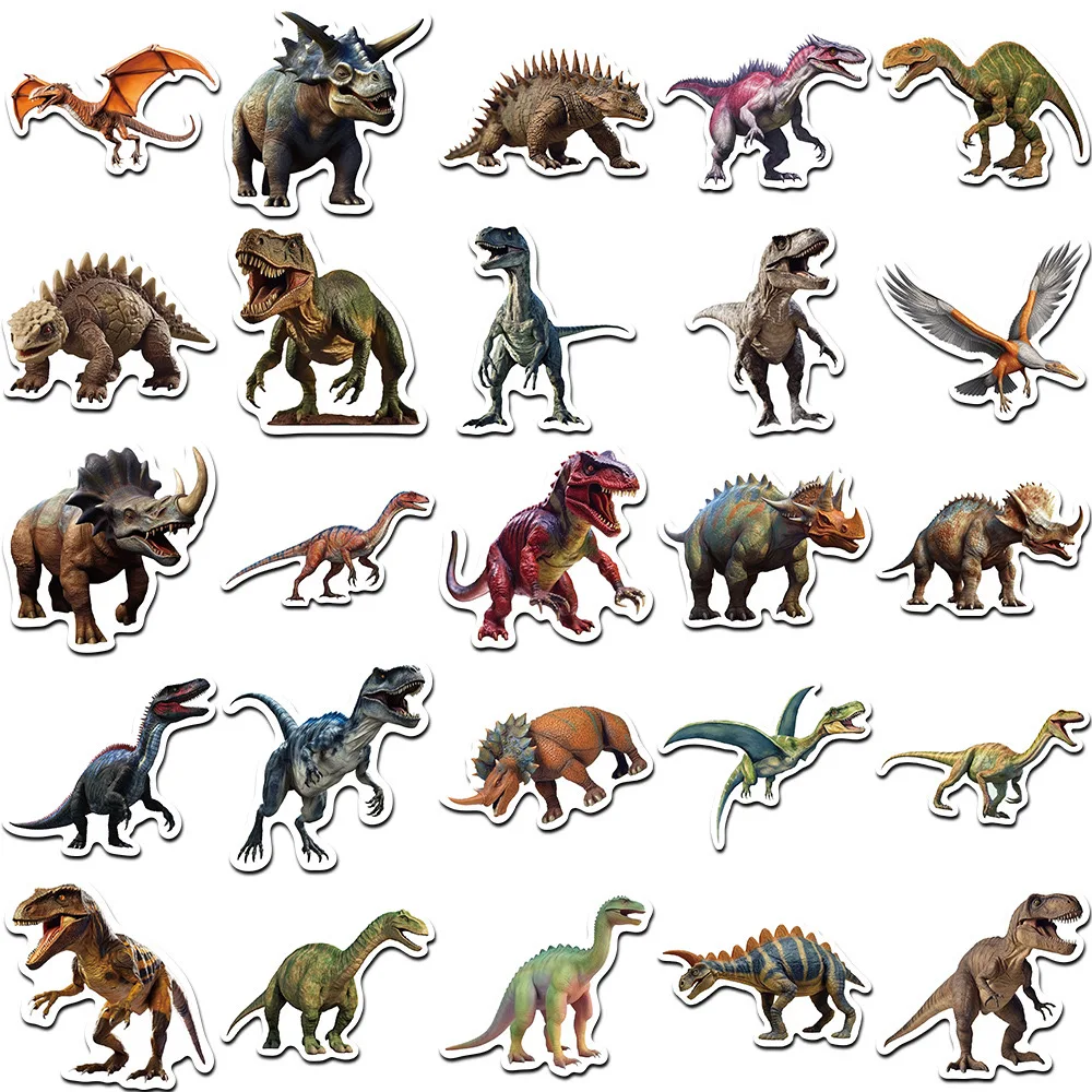 10/50PCS Cool Jurassic Park Movie Stickers Dinosaur Decals Skateboard Scrapbook Phone Notebook Suitcase Laptop Fridge Sticker