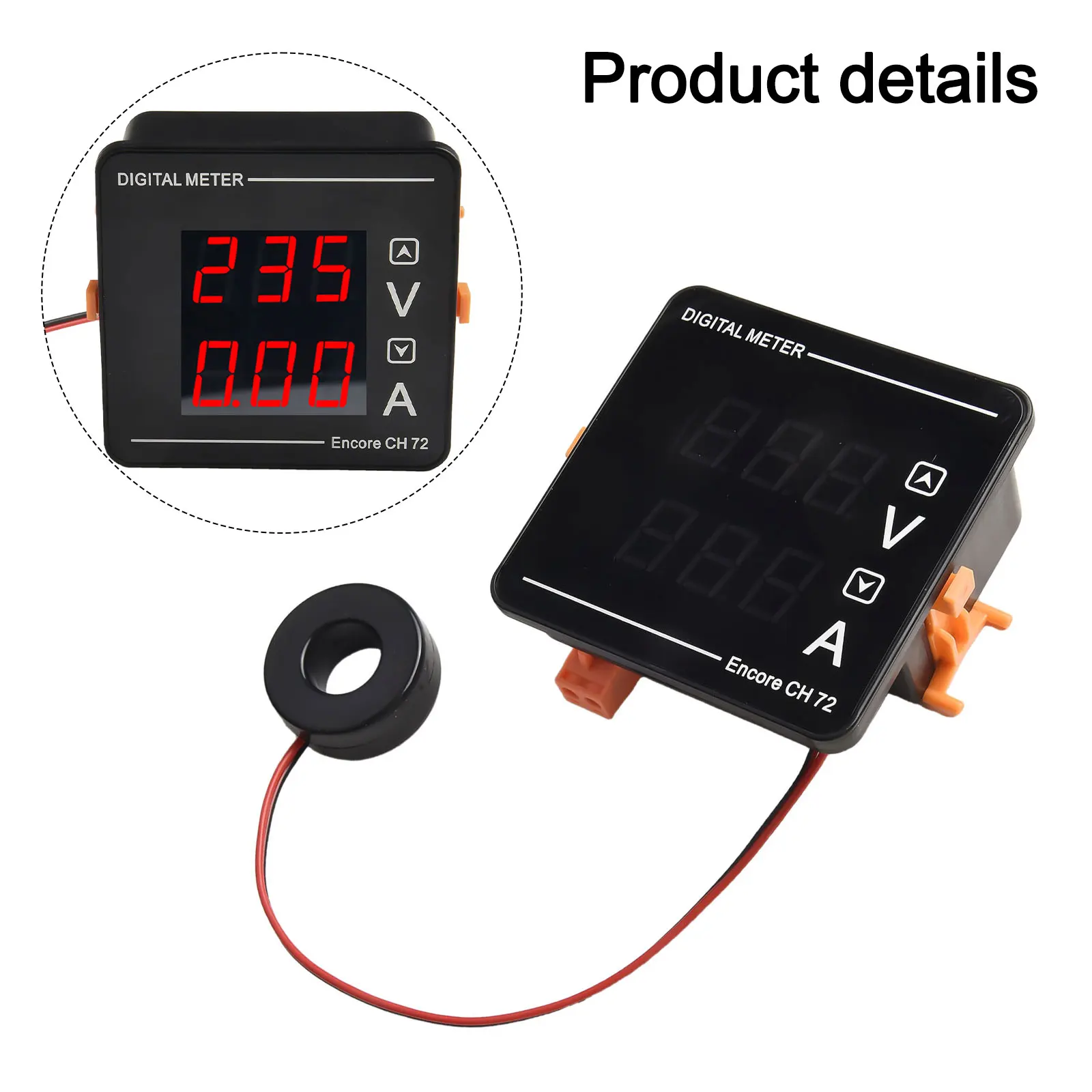 

Dual Display Voltage Current Meter Ammeter AC Voltage Meter Current Meter Simultaneous AC Readings For AC Mains Power