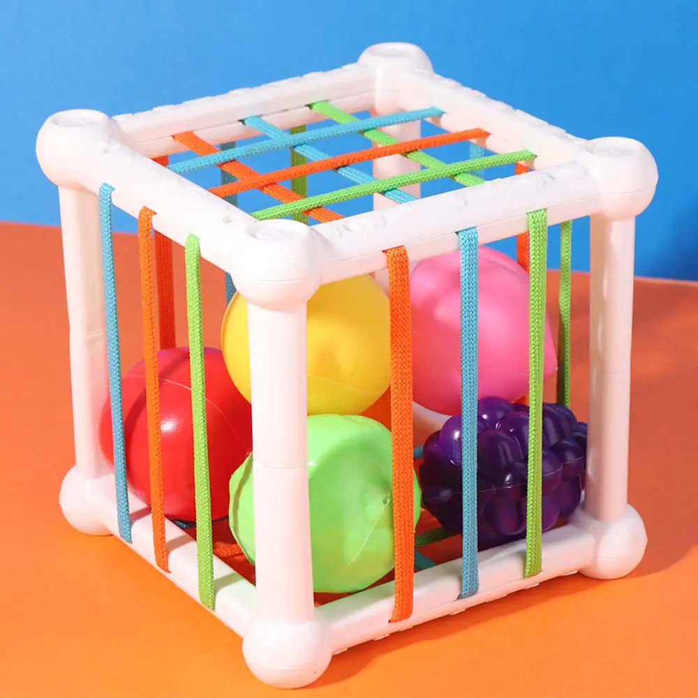Kolorowe Owoce Zabawki Sensoryczne Montessori dla Niemowląt Symulacja Rozwoju Sensorycznego Sorter Kształtów Kostka Zabawki dla Niemowląt Kreskówka