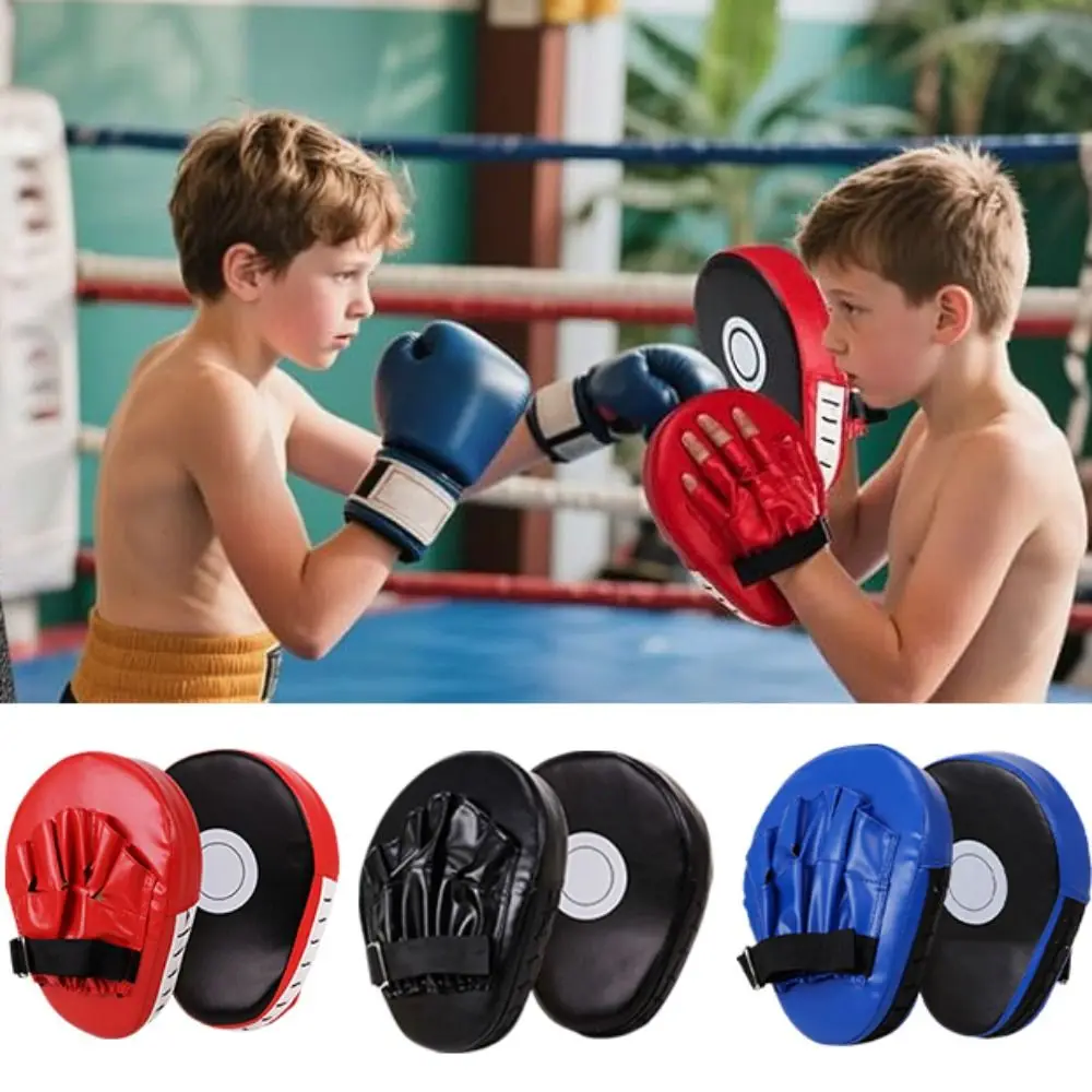 

2Pcs PU Leather Curved Boxing Hand Target Tear Resistance Thickened Taekwondo Kicking Target Lightweight Good Rebound
