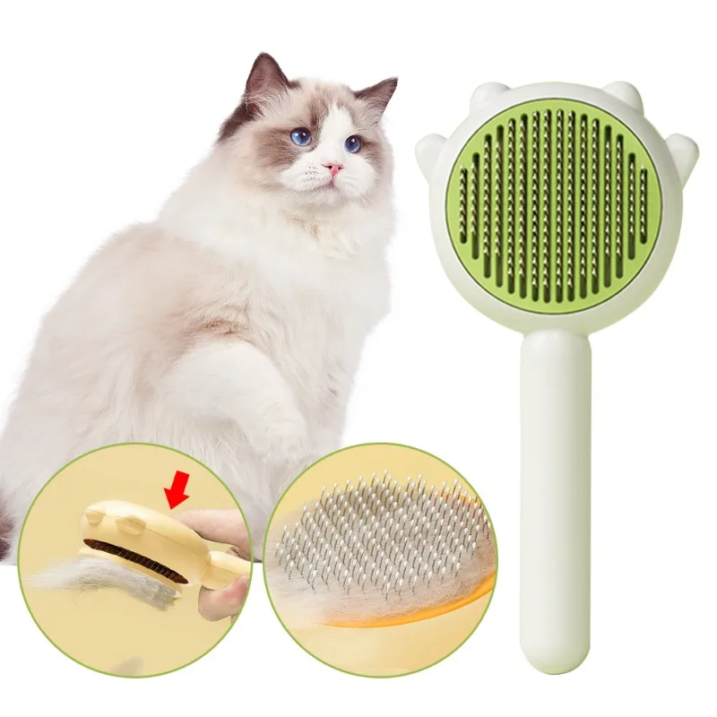 

Cat Dogs Hair Removal Pet Comb Brush Self Cleaning Supplies Scratcher Hair Remover Massages Scraper Grooming Tool Accessories