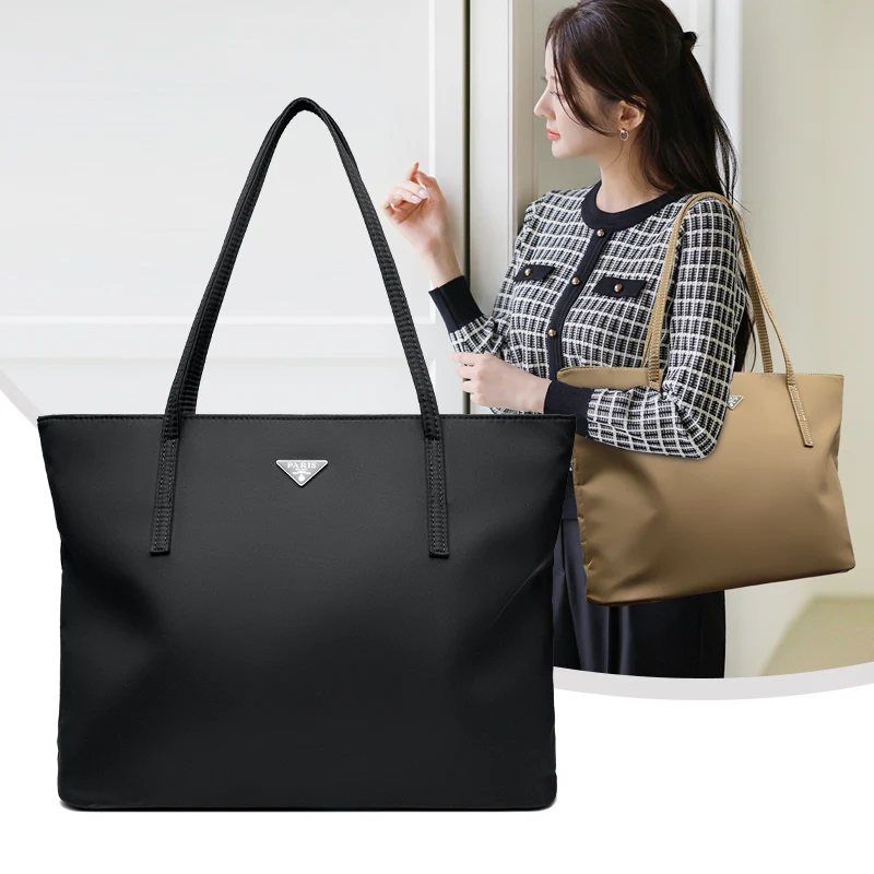 

New Trend Women's Shoulder Bag Casual Simplicity Large Capacity Outdoor Tote Bag Fashion Solid Color Wear Resistant Nylon Bags