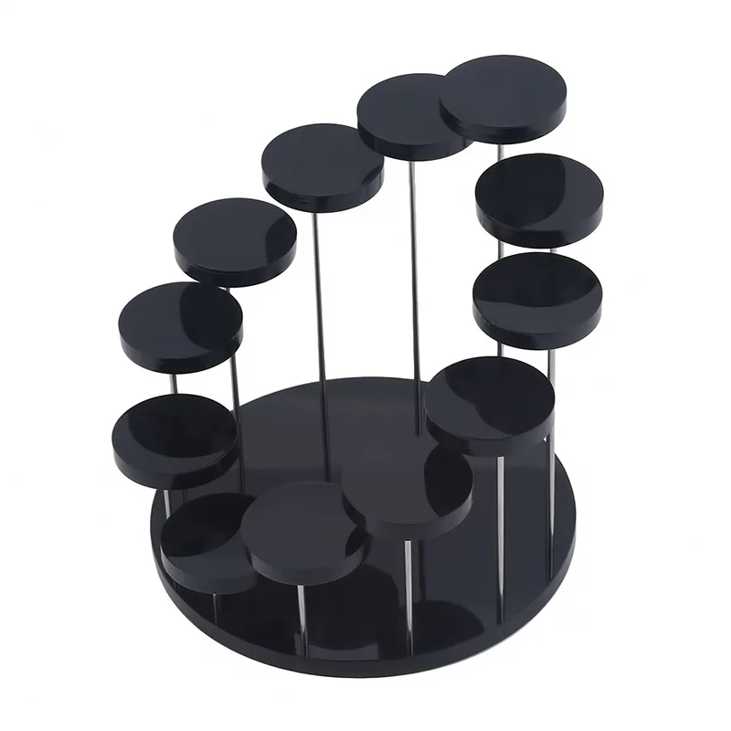 Acrylic Jewelry Display Stand Multi-layer Round Accessory Popular Ring Showcase Mini Anime Action Figure Storage Shelf Holders