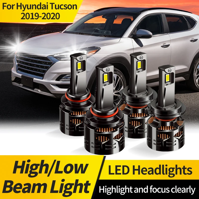 

2PCS 9005 LED Headlight Bulb White Super Bright CSP HB3 Hi/Lo Beam Lamp H7 Auto Single Headlamp For Hyundai Tucson 2019-2020