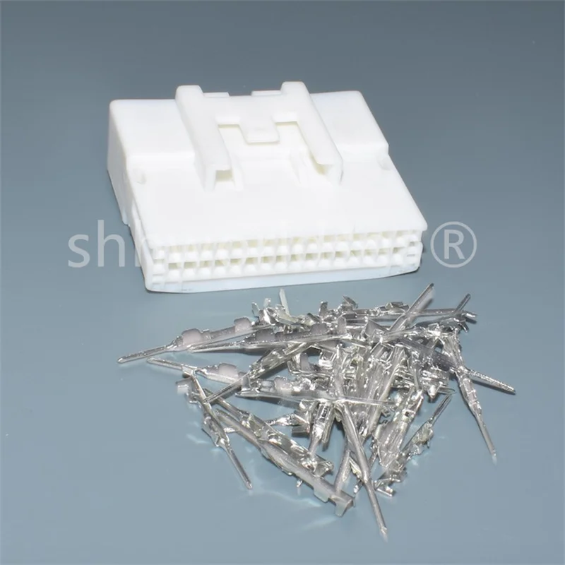 Shhworldsea 32 دبوس 0.7 مللي متر سيارة أنثى ذكر موصل التوصيل الإسكان المقبس دون محطة 1318747-1 لنيسان #5