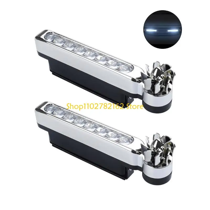 

547B Innovative Wind Powered LED Car Front Grill Lights Durable LED Wind Driven Daytime Lights Improve Visibility & Safety