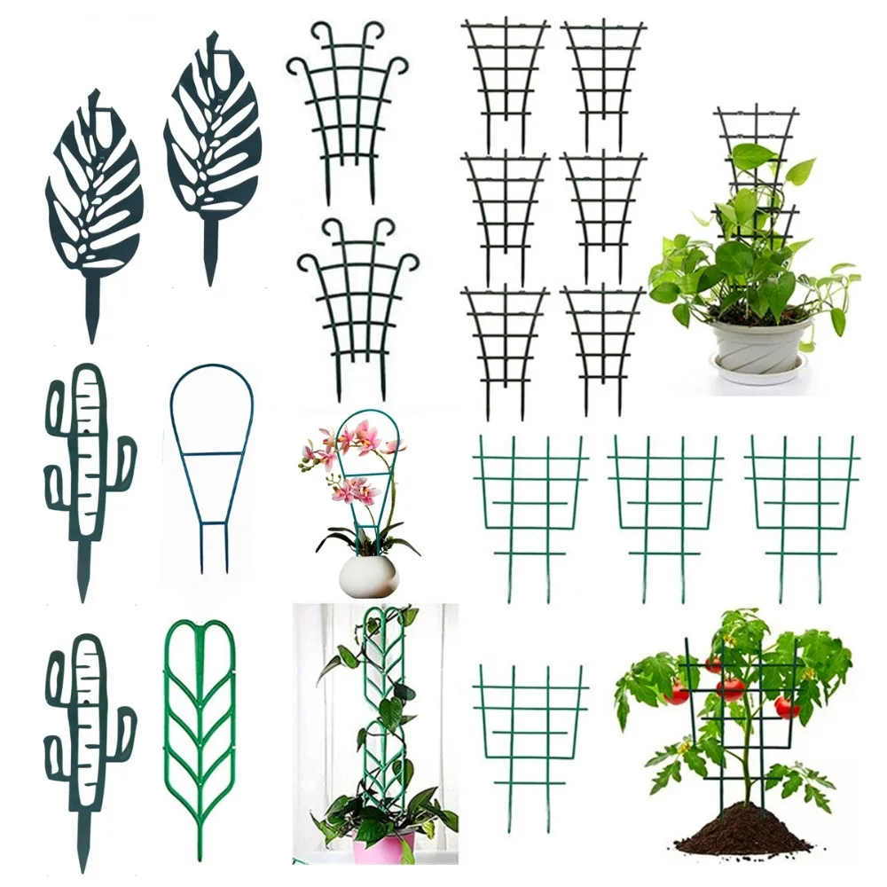 10pcs Plant Support Stands for Cactus Racket Climbing Tomato And Strawberry Fixed Rod Plastic Potted Flower Balcony Garden