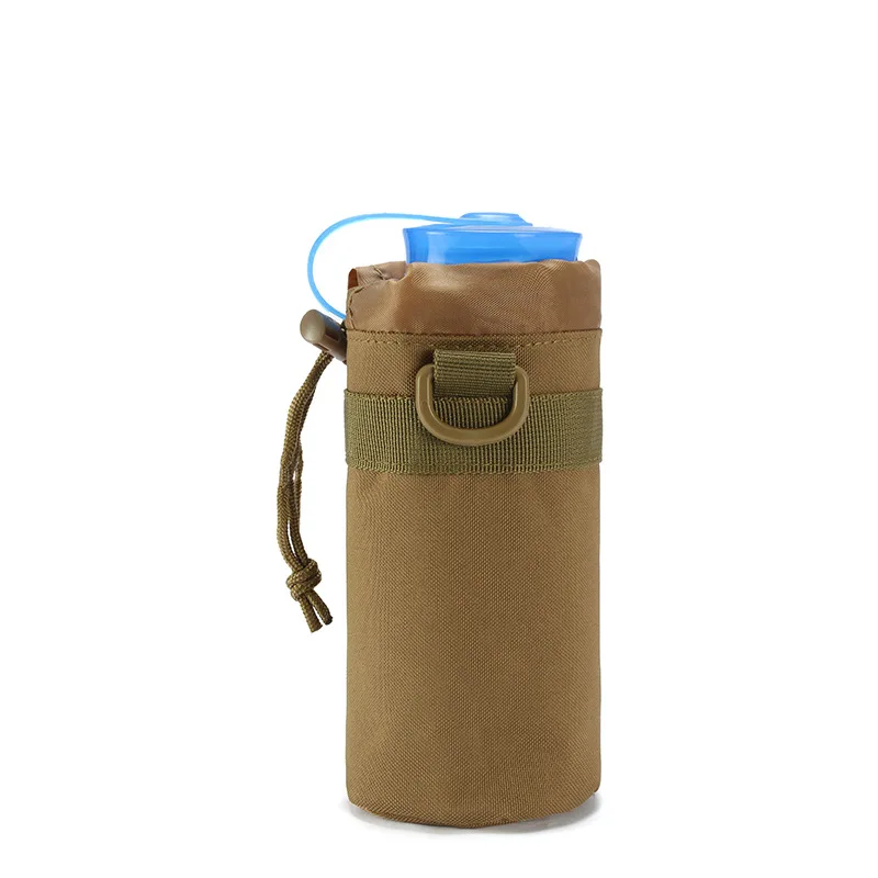 Oxford-bolsa para hervidor táctico de camuflaje molle portátil para exteriores, resistente al desgaste, portátil, para colgar en la cintura, portavasos de agua