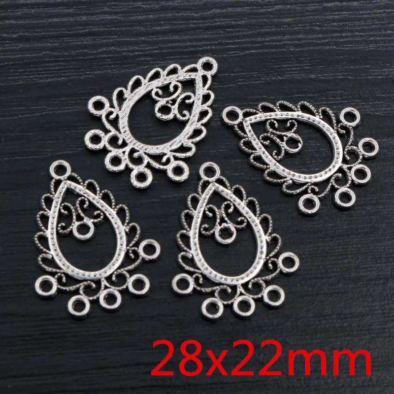 20pcs Boho Style Vintage Pendant Charms Connector DIY Jewelry Making Accessories for Earrings Necklace Craft Findings image 4