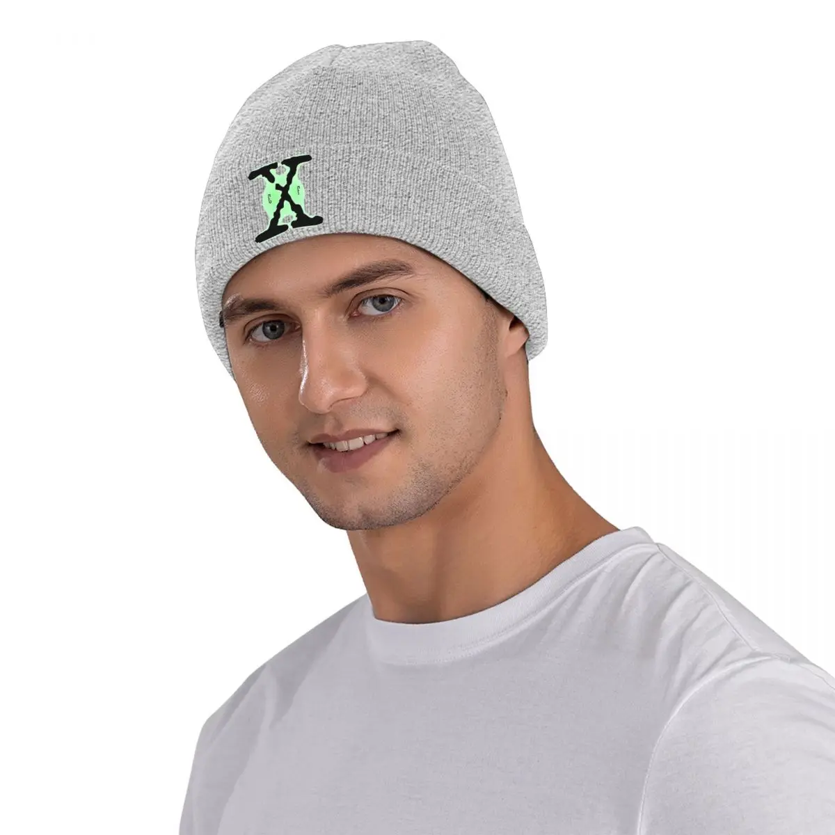 The X Files Scully Mulder Ufo Aliens TV Bonnet Hats Knit Hat Female Male Vintage Head Wrap Beanie Hats Spring Hippie Printed Cap