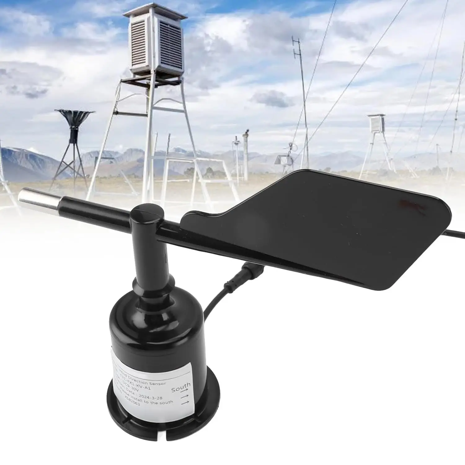 

RS485 360 ° Датчик-передатчик скорости и направления ветра из поликарбоната для метеорологического мониторинга на строительных площадках и при башенных кранах