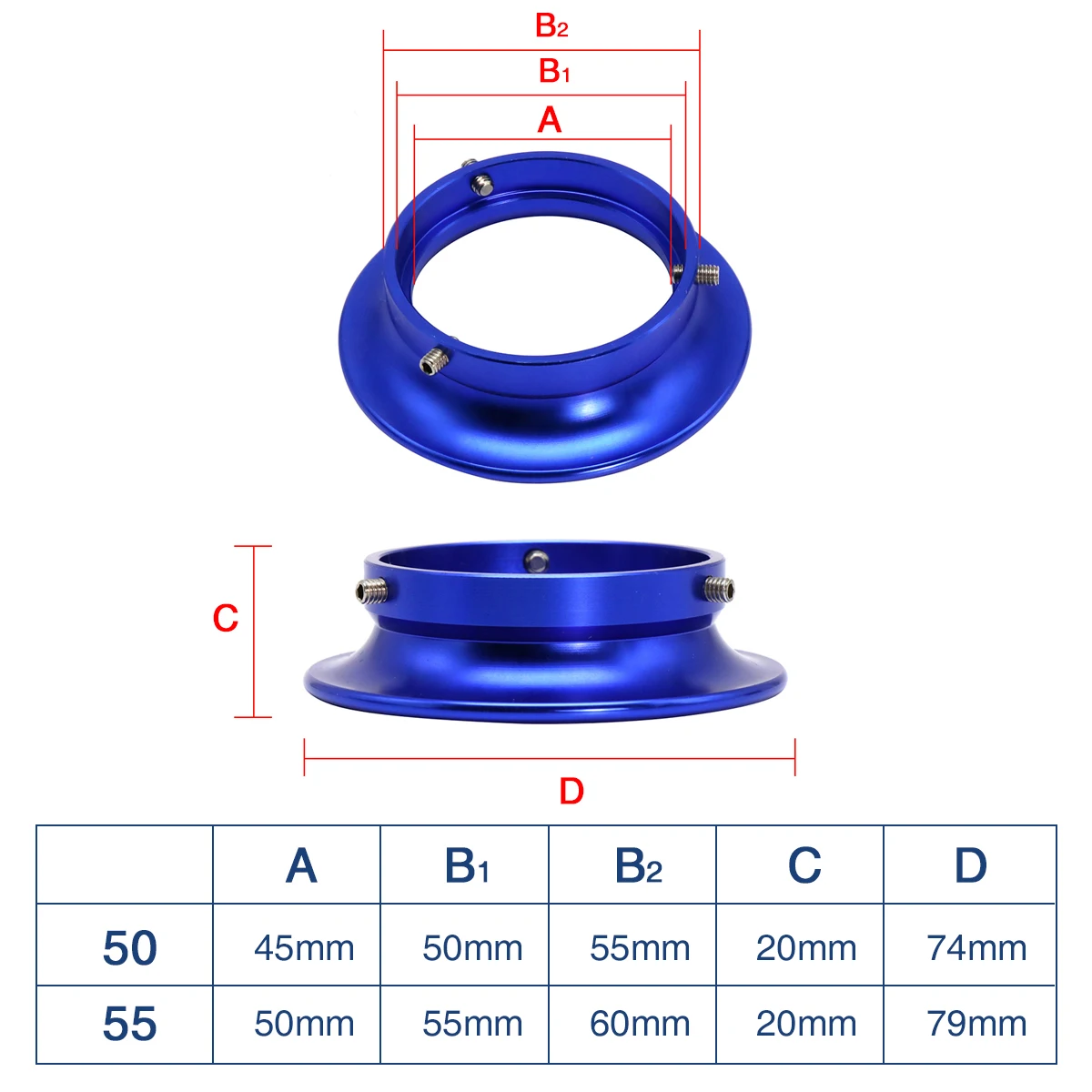 SCL Racing CNC Carburetor Velocity Stacks Air Filter Cup Funnel Trumpet For Keihi PWK PE TM VM Carburetor Air Filter Cup 50/55mm