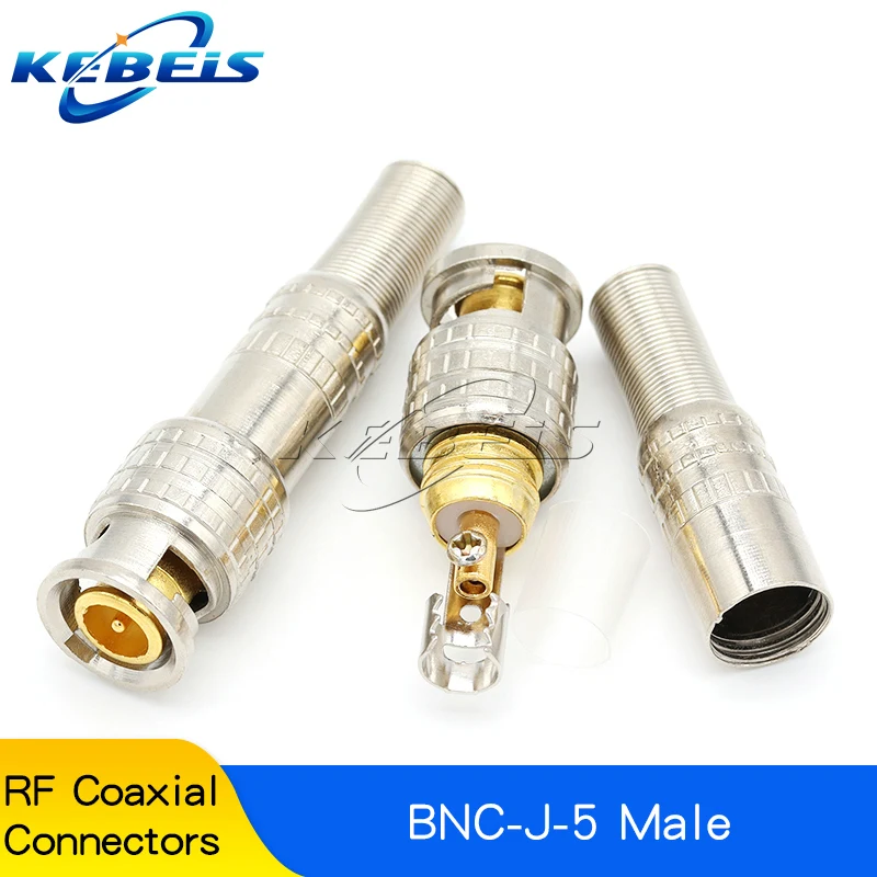 BNC Solderless Connector Q9 HD Video Oscilloscope BNC Male Plug Female Welding Free 75-5 Ohm Monitoring Weldings Cable Connector