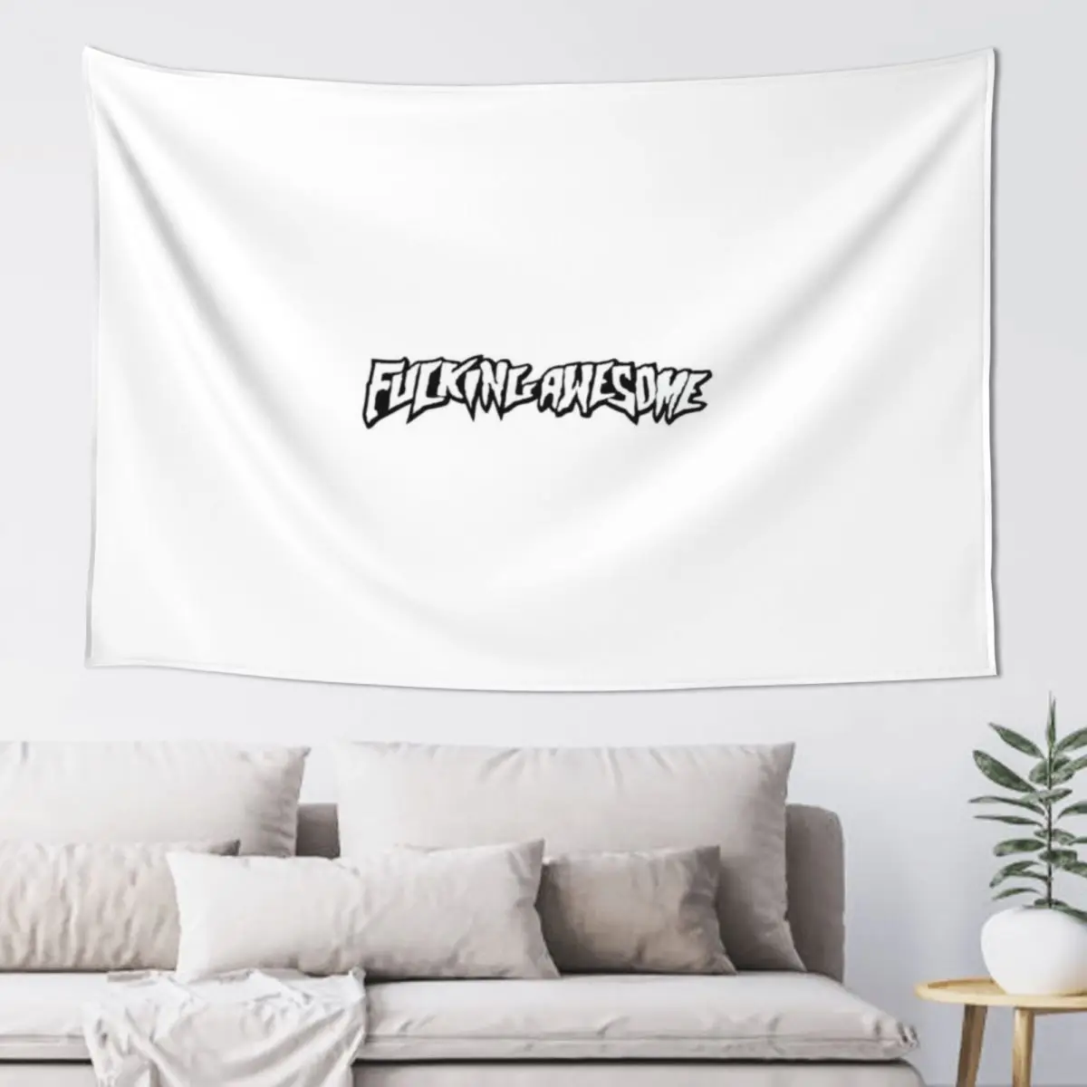 

F cking Awesome Logo T-Shirt Tapestry Home Decor Accessories Bedroom Decorations Wall Mural Home Decor Aesthetic Tapestry