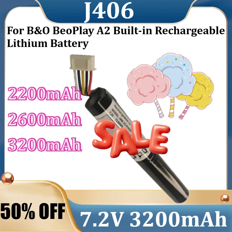 

For B&O BeoPlay A2 Built-in Rechargeable Lithium Battery New J406 7.2V 2200mAh ICR18650-22F-2S High Quality Battery