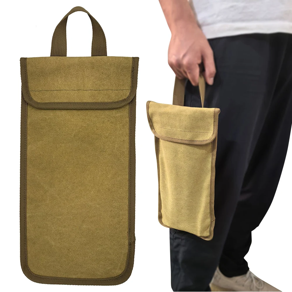 Bolsa de Almacenamiento para Estacas de Camping, Clavos para Tiendas de Campaña, Bolsa para Clavos de Tierra (Caqui)