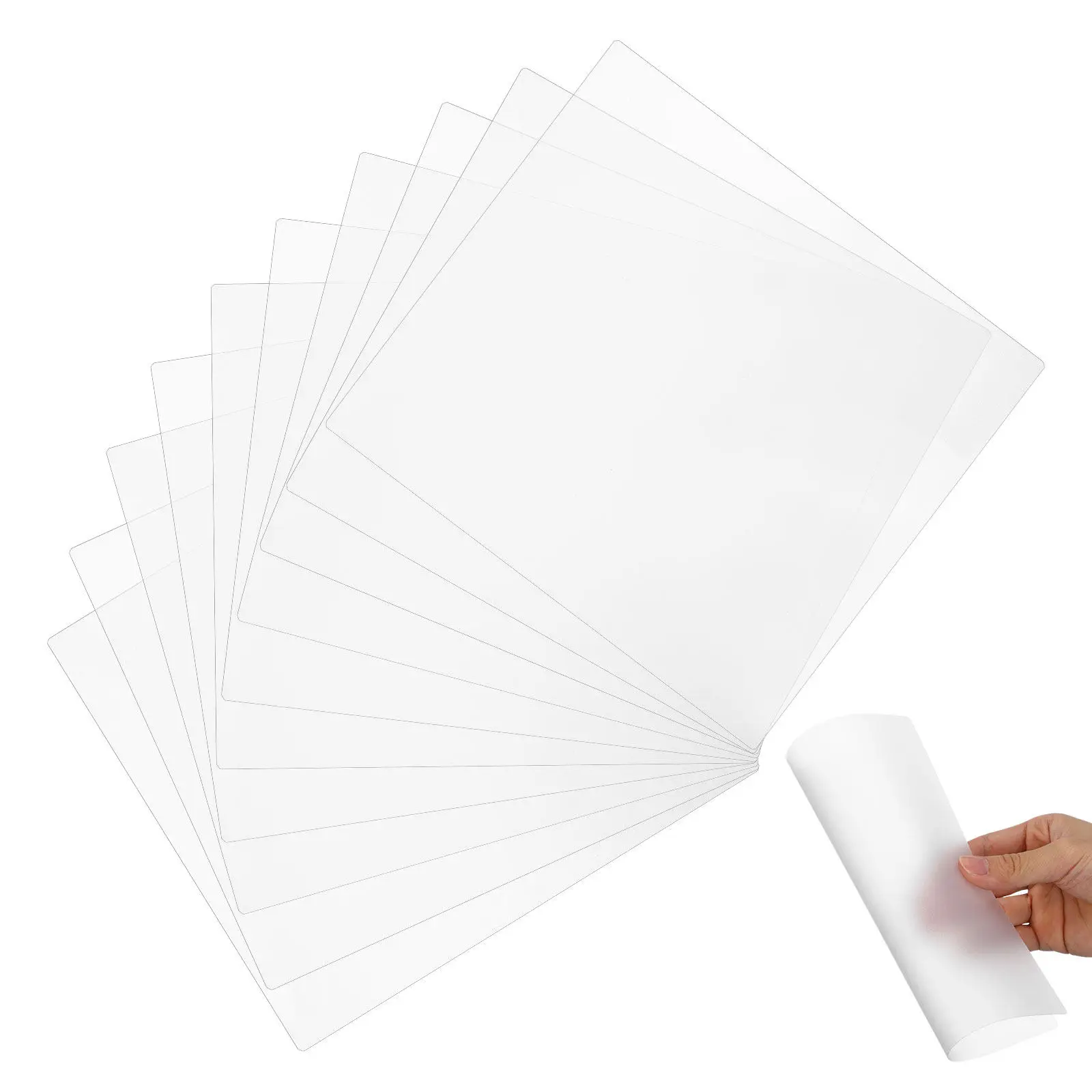 

10Pcs Reusable Clear PVC 3D Pen Drawing Mat Transparent Stencil Board for Kids Adults 3D Art Crafting Sketch Template