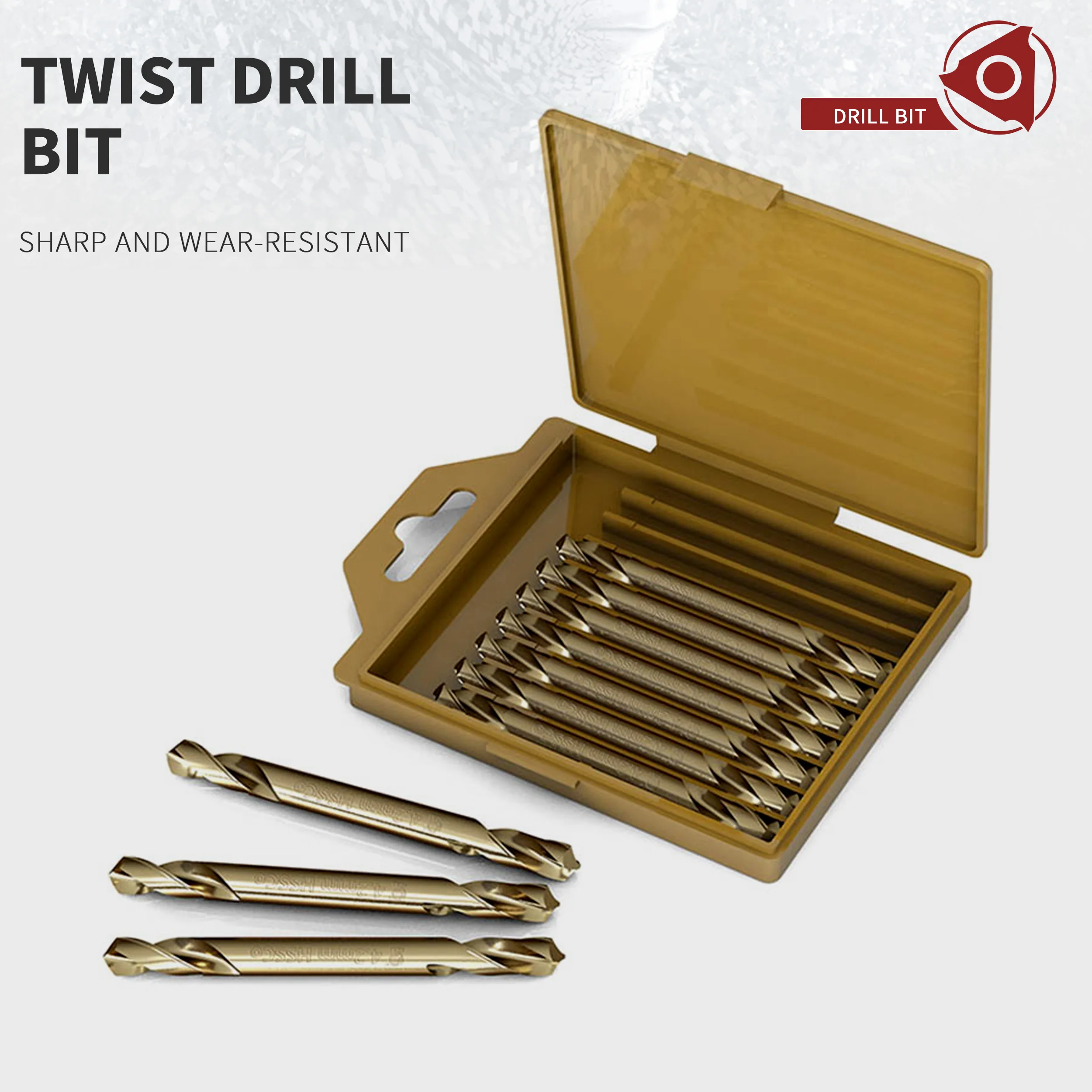 Twistdrill a doppia testa contenente cobalto acciaio inossidabile speciale punzonatura ad alta durezza trapano elettrico a mano utensile in acciaio ad alta velocità