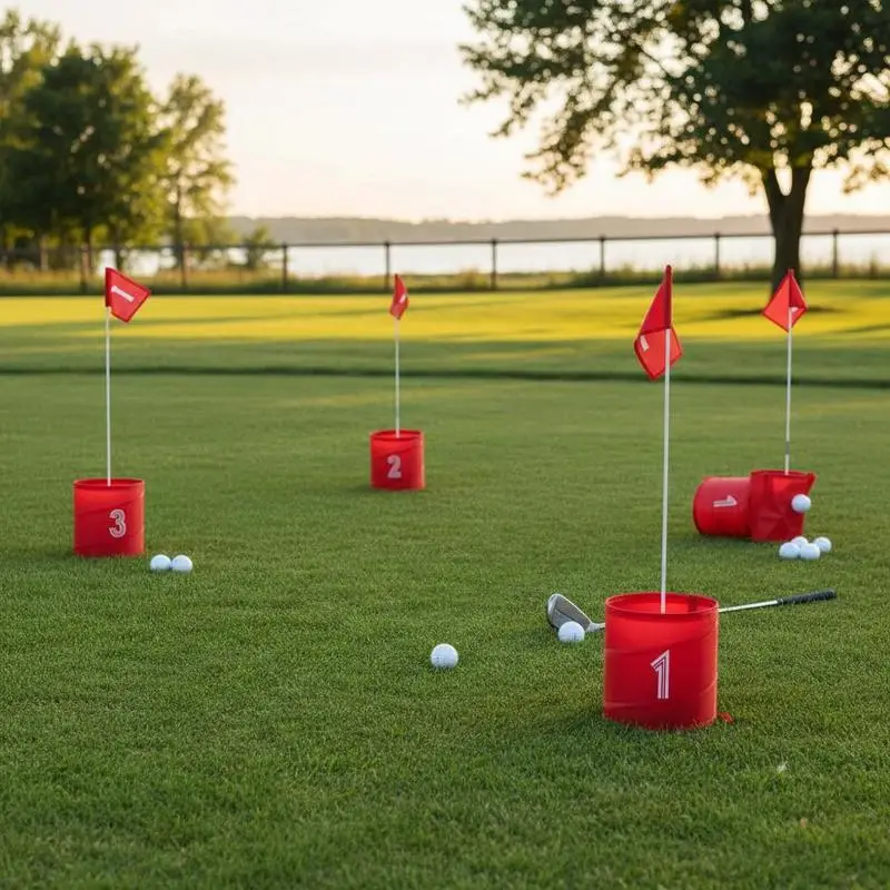 

Golf Training Set 3 Hole For Lawn Yard Park, Chipping Practice Game Family Entertainment Portable Design Outdoor Sport Kit
