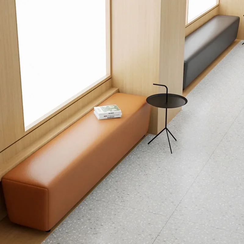 

Barber shop sales office, parents waiting, leisure lounge area reception, shoe change stool, long sofa combination is simple