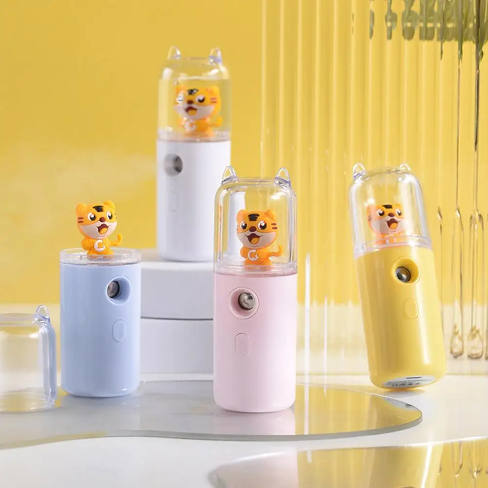 Low Consumption Mini Humidifier Long Battery Life Water Replenishment Helpful Built-in Tiger Decor Facial Mist Machine