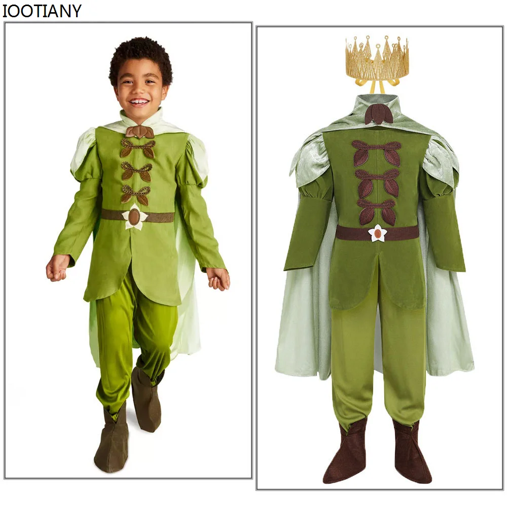 

Carnival Cosplay The Frog Prince Naveen Costume Fairy Tales Prince Roleplay Outfit Fantasia Birthday Party Stage Performance Set