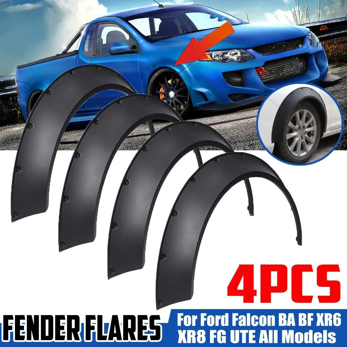 

84*64*6cm Universal Car Wheel Fender Flares Arches For LEXUS IS200T IS250 For Ford For Focus RS ST Extra Wide Body Wheel Arches