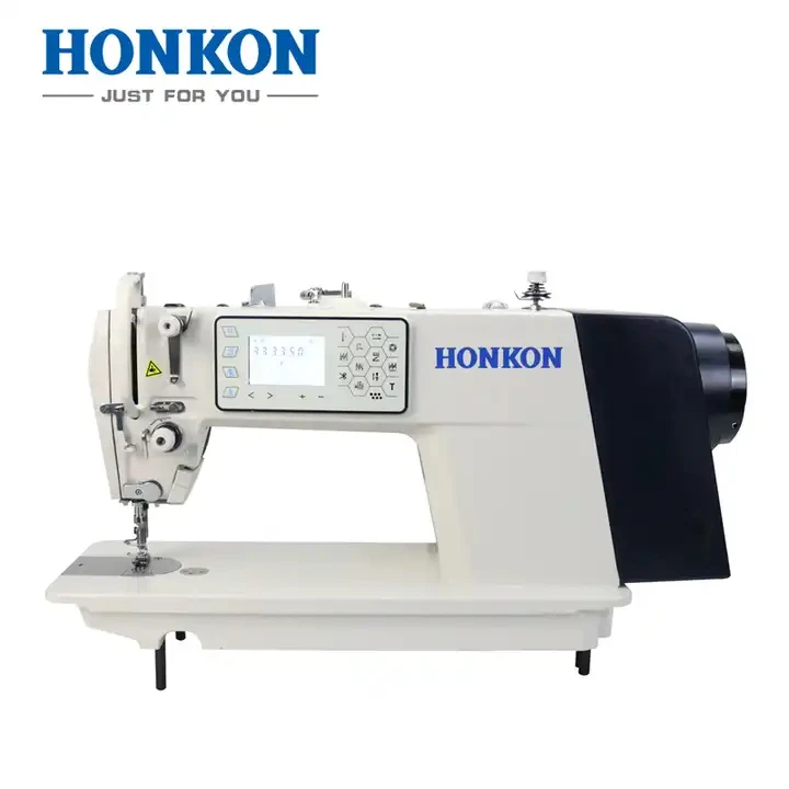 HK A91F SINGLE STEP MOTOR COMPUTERIZED PROGRAMABLE 9 PATTERNS INDUSTRIAL LOCKSTITCH SEWING MACHINE Factory Direct Sale
