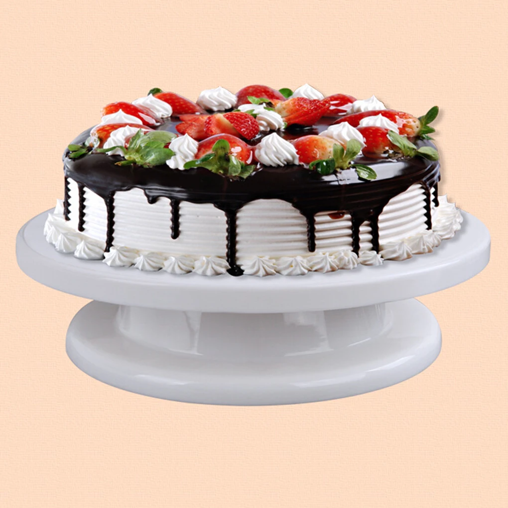 

Plastic Cake Turntable Rotating Anti-skid Cake Decorating Rotary Table DIY Baking Dough Round Stand