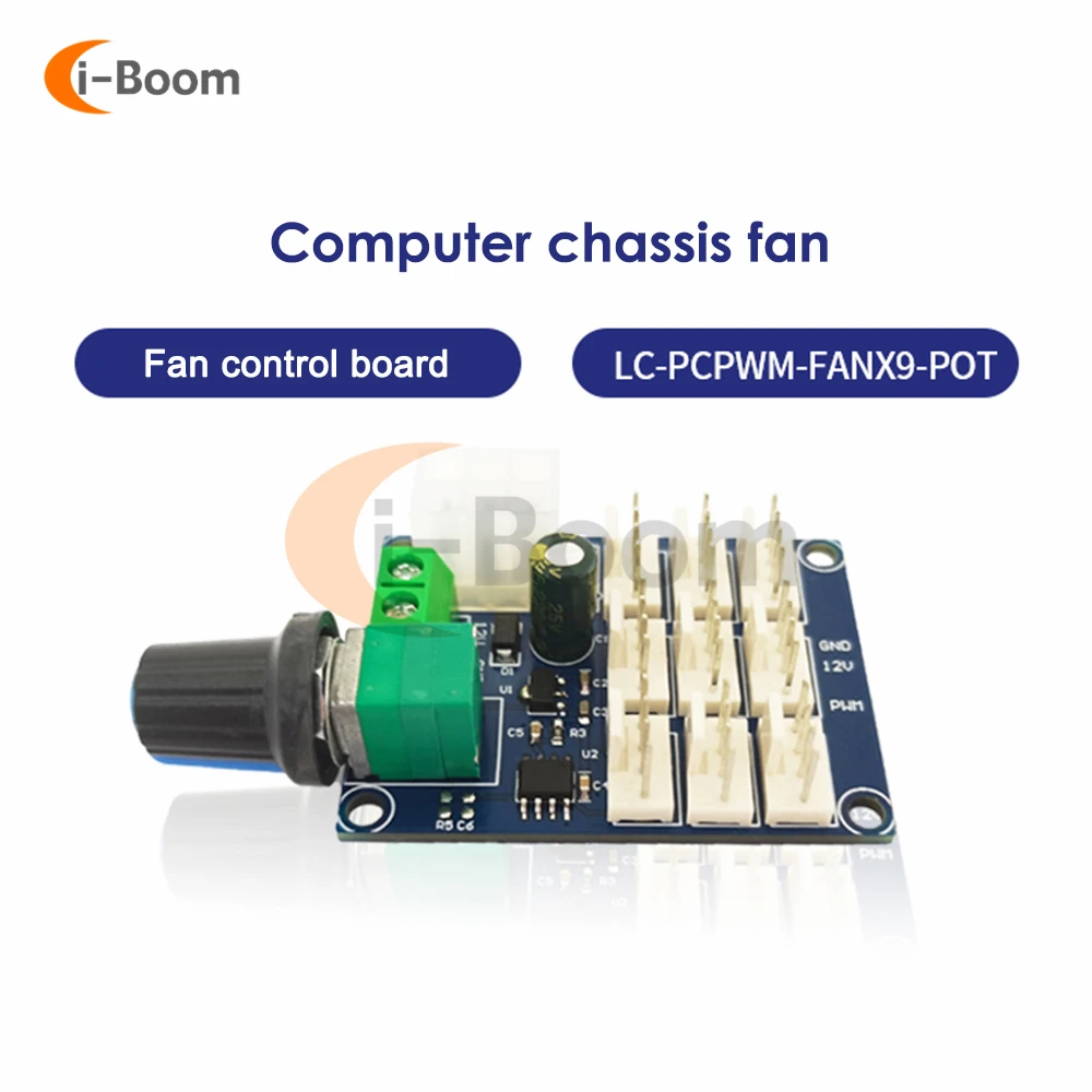 Multi-Channel Fan Motor Speed Controller PWM Speed Governor 12V 2A For PC Computer chassis fan