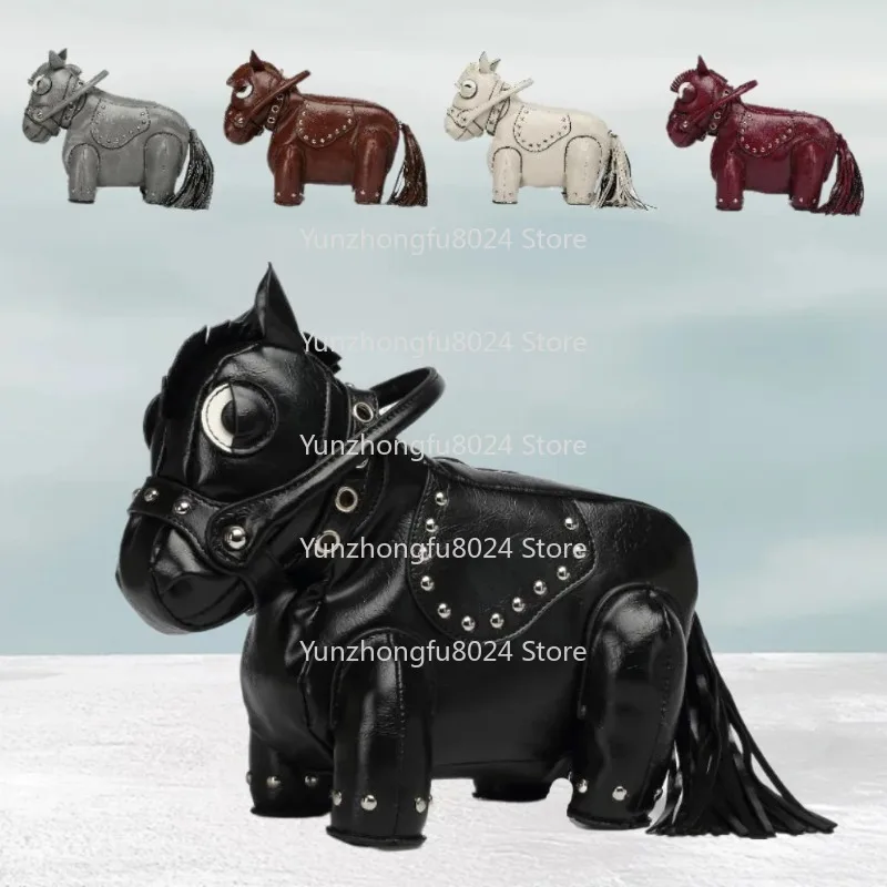 

Fashionable and Personalized Design, Pony Shaped Three-dimensional Handbag, Cute Splicing, Single Shoulder Diagonal Cross Bag